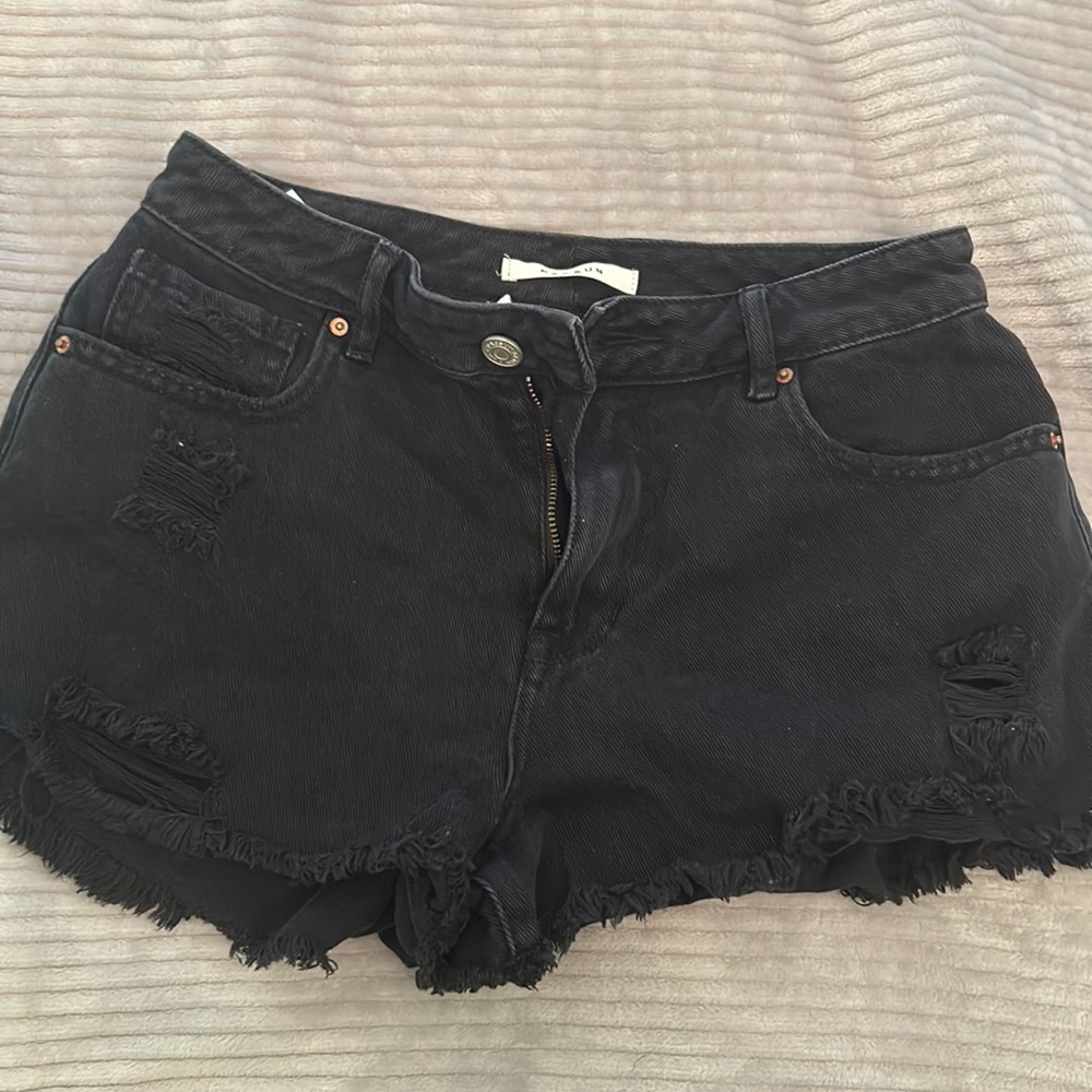 Black Jean shorts